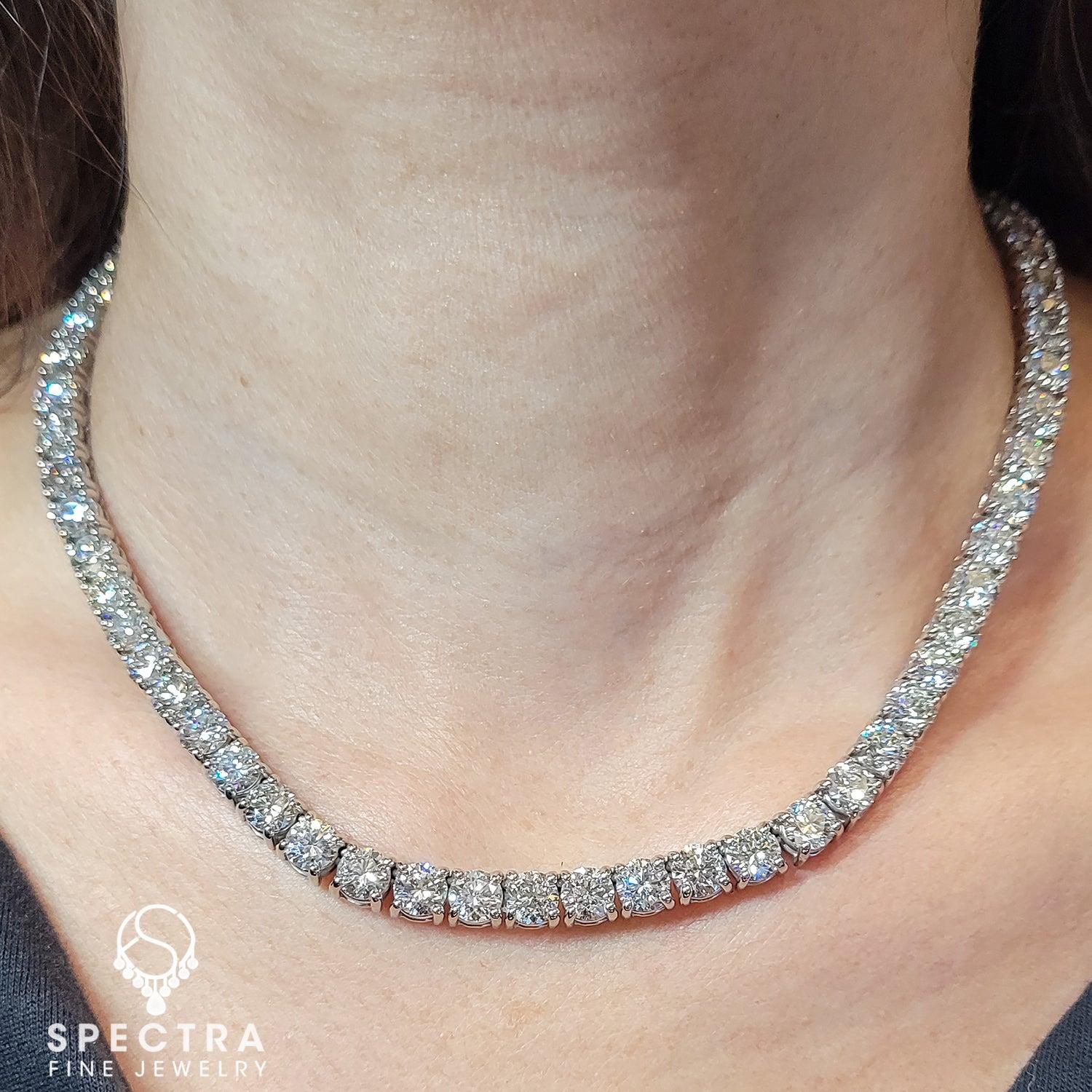 Spectra Fine Jewelry 47.60ct Diamond Tennis Necklace