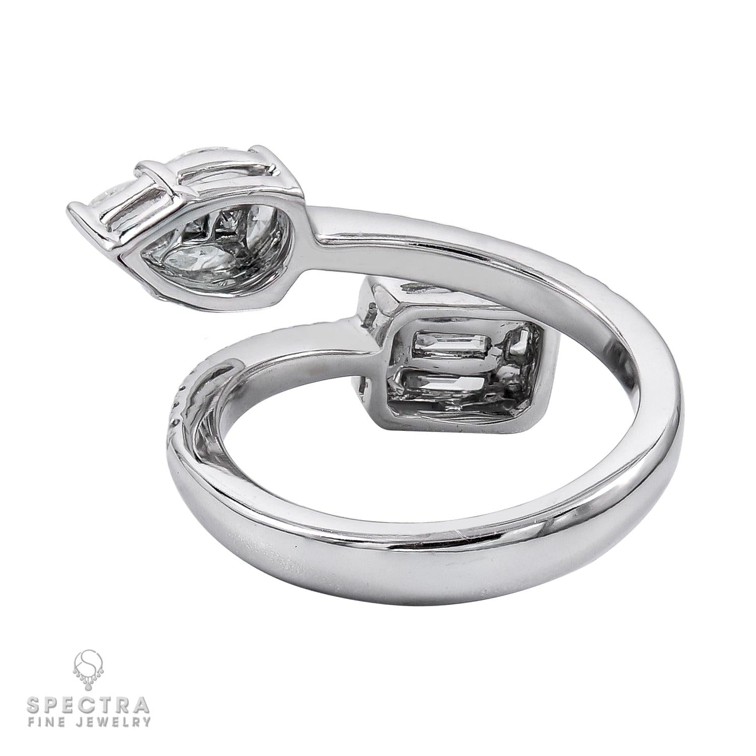 Spectra Fine Jewelry 0.74 cts. Diamond Toi et Moi Bypass Ring