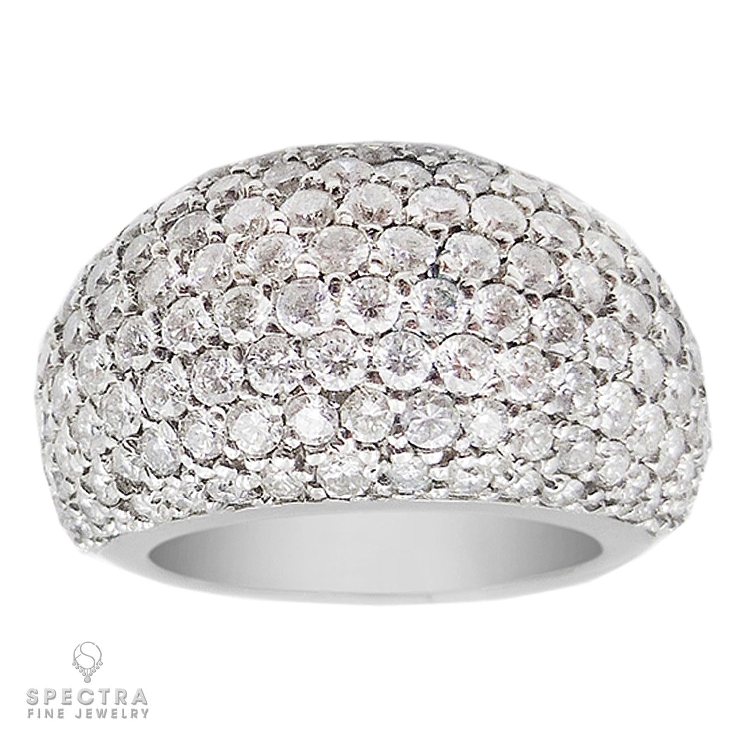 Spectra Fine Jewelry Diamond White Gold Bombé Ring