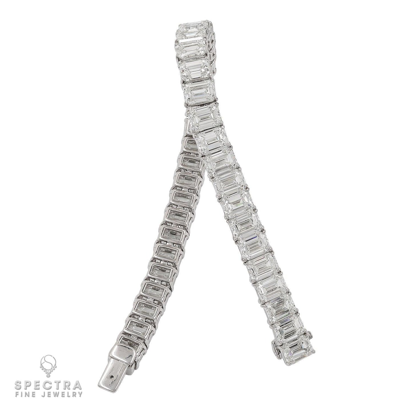 Spectra Fine Jewelry Emerald Cut Tennis Bracelet 36.49ct