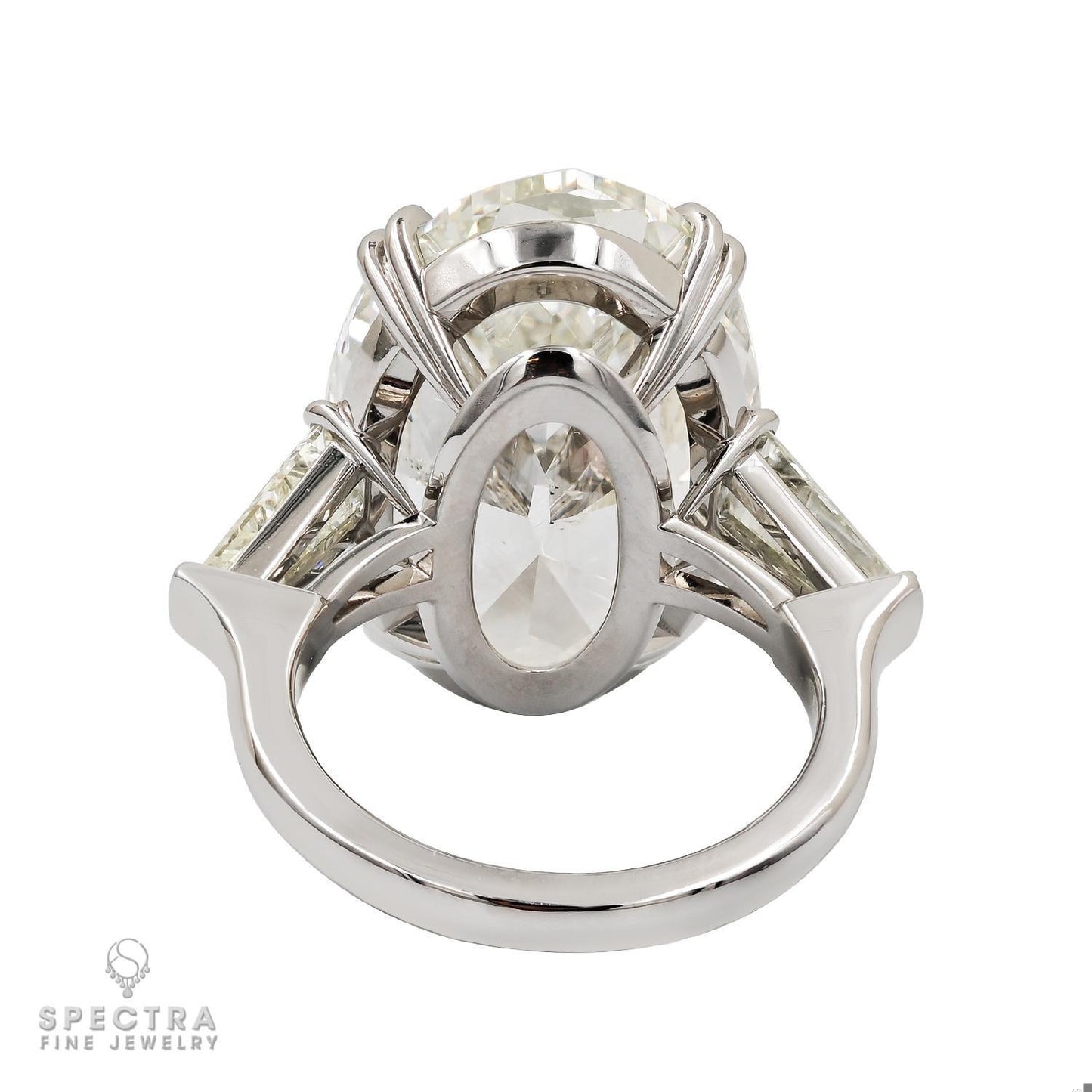 Spectra Fine Jewelry GIA Certified 20.07 Carat Oval Diamond Engagement Ring