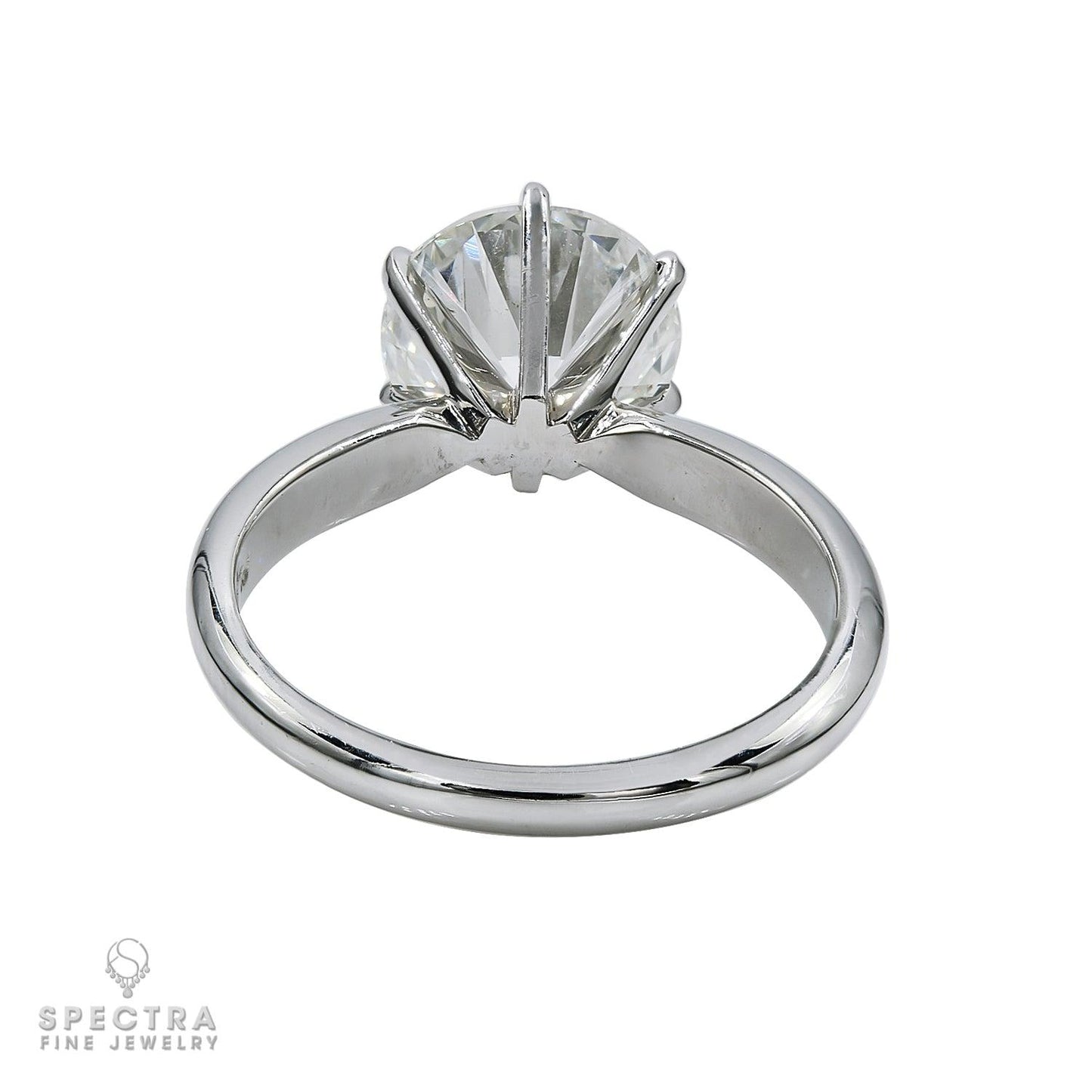 Spectra Fine Jewelry GIA Certified 3.20 Carat Round Diamond Engagement Ring