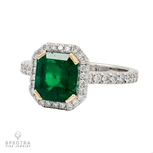 Spectra Fine Jewelry GRS Certified 1.92ct Emerald Cut Emerald Ring