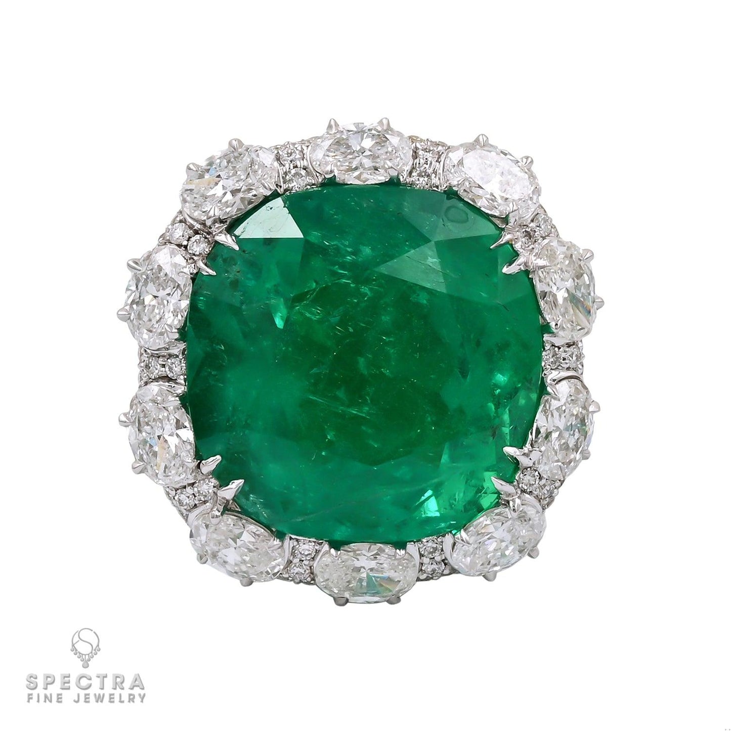Spectra Fine Jewelry 23.51-Carat Certified Colombian Emerald Ring