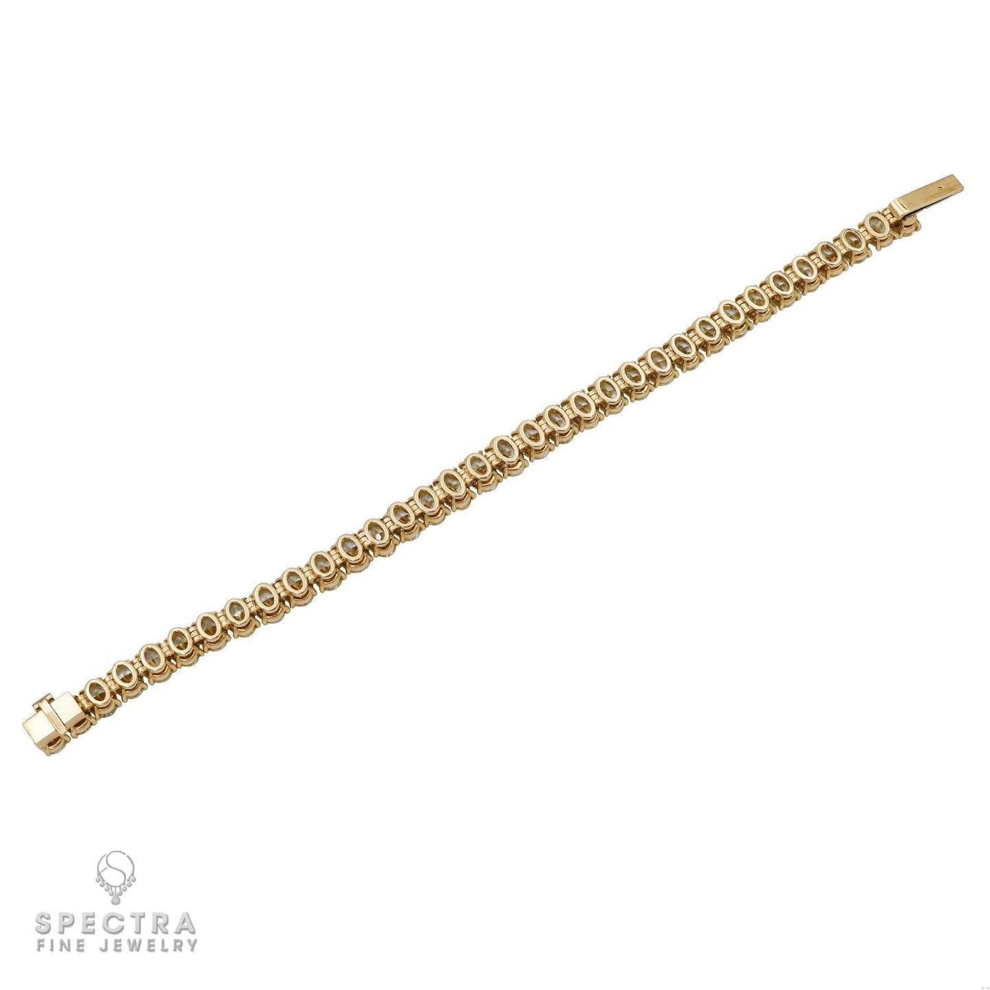 Spectra Fine Jewelry Oval Yellow Diamond Tennis Bracelet 32.42ct