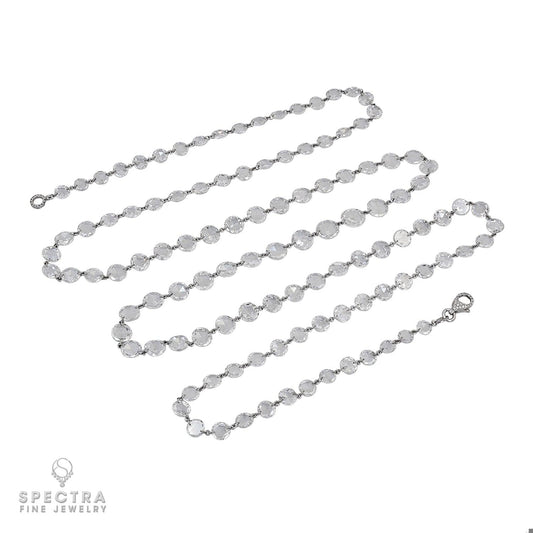 Spectra Fine Jewelry Rose Cut Diamond Opera Necklace