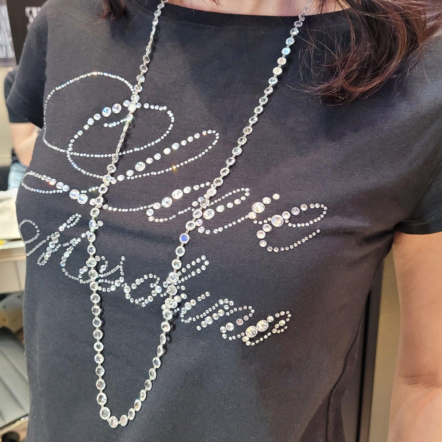 Spectra Fine Jewelry Rose Cut Diamond Opera Necklace