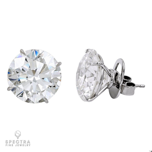 Spectra Fine Jewelry Round Diamond Stud Earrings 6.58ct