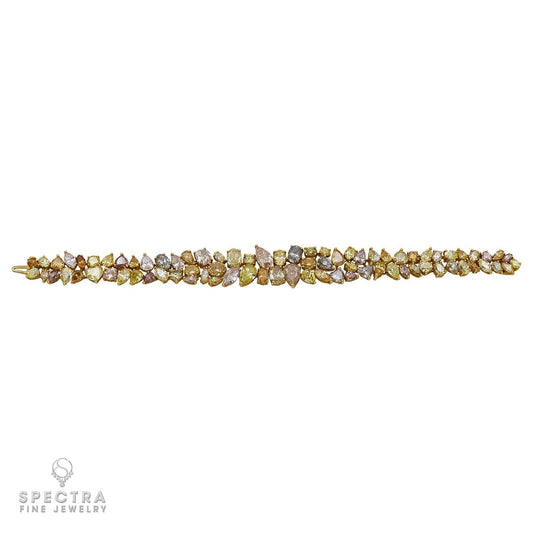 Spectra Fine Jewelry Vintage Multicolored Diamond Bracelet