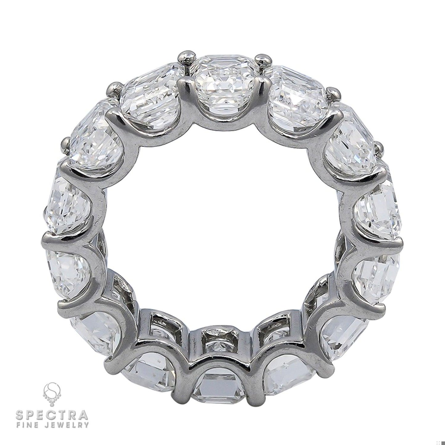 Spectra Fine Jewelry 14.23 cts. Emerald Cut Diamond Wedding Band Ring