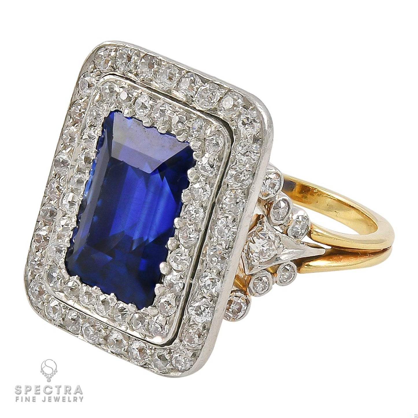 Tiffany & Co. Antique Belle Epoque 7.0 ct. Sapphire Diamond Cocktail Engagement