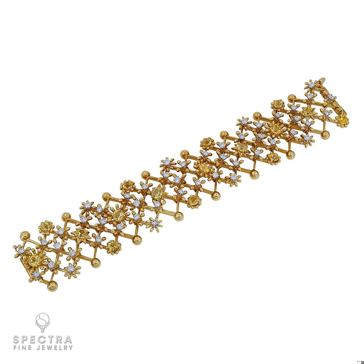 Tiffany & Co. Schlumberger® Vintage Diamond Heliodor Bracelet