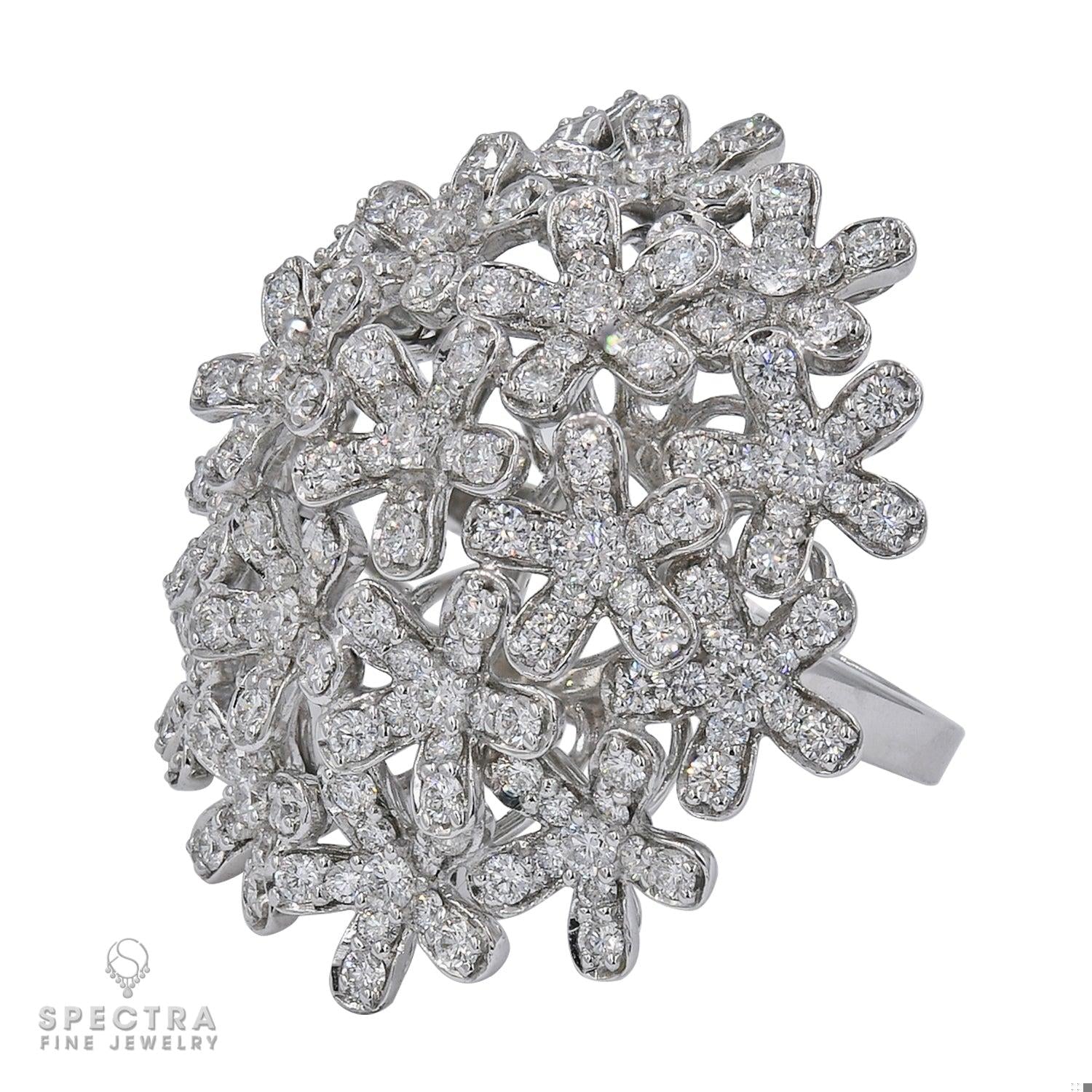 Van Cleef & Arpels Socrate Diamond Ring Large Model – Signed White Gold Ring