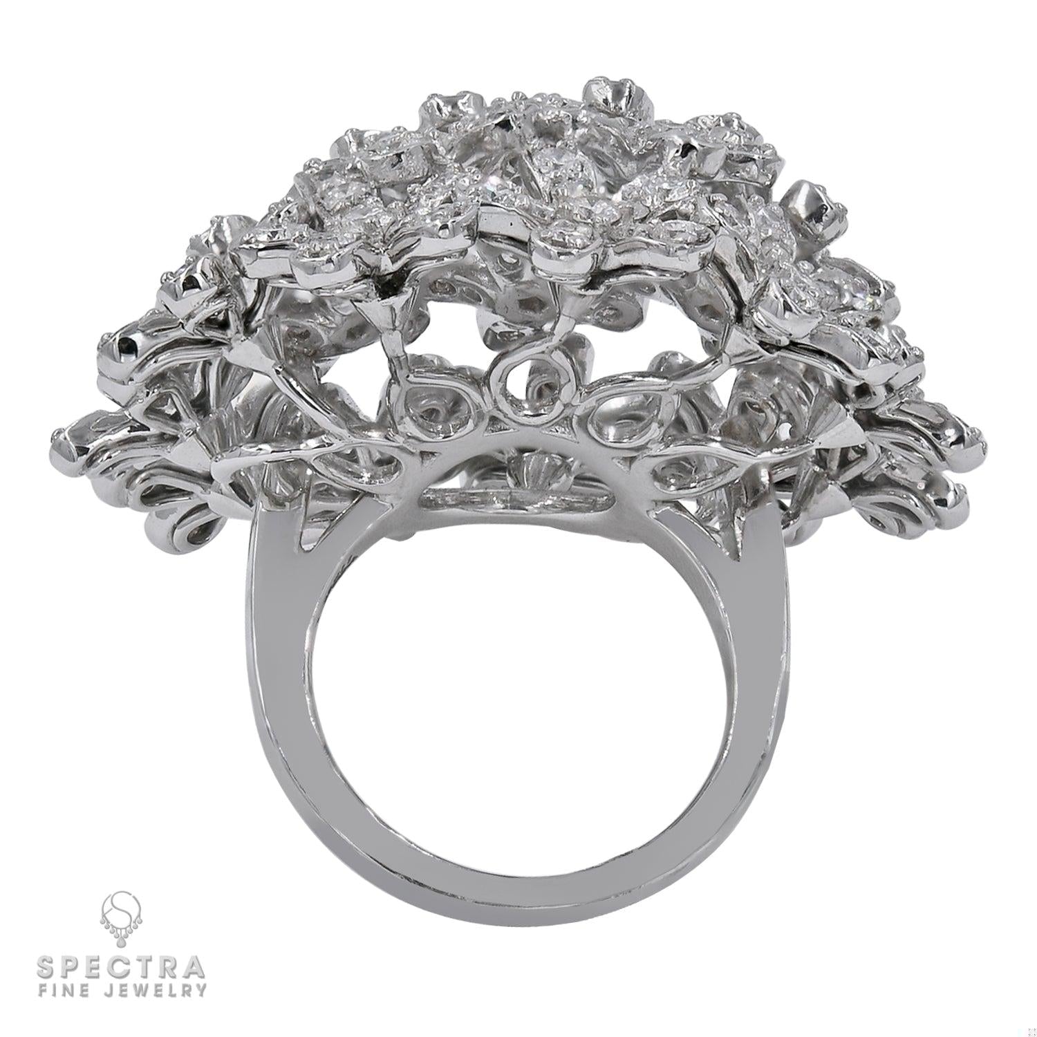 Van Cleef & Arpels Socrate Diamond Ring Large Model – Signed White Gold Ring