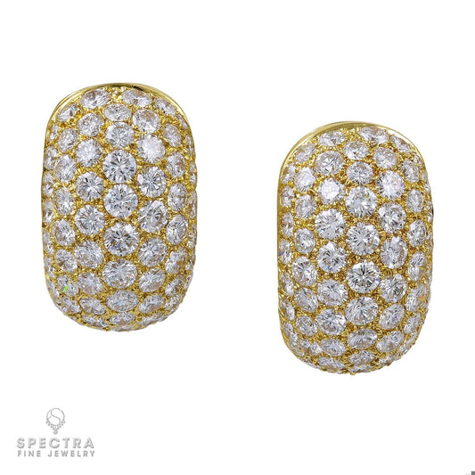 Van Cleef & Arpels Vintage Diamond 'Huggie' Earrings