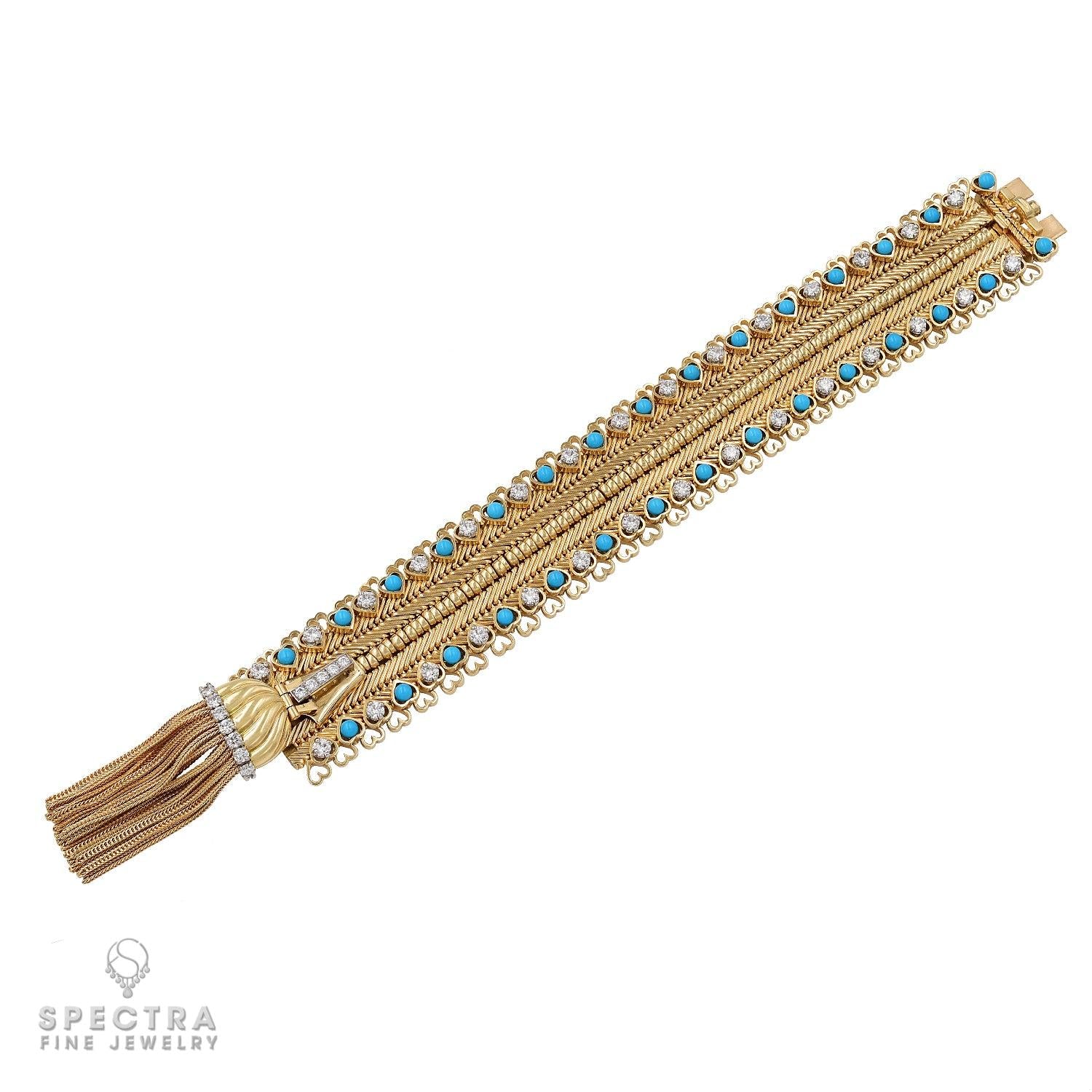 Van Cleef & Arpels Zip Diamond Turquoise Necklace