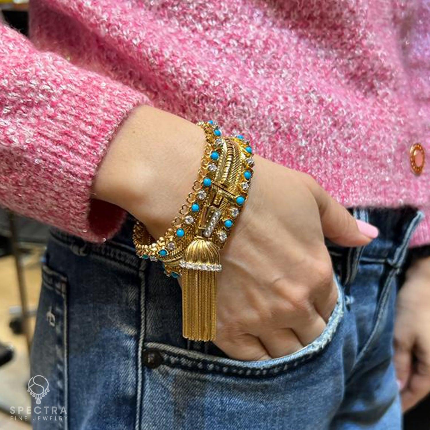 Van Cleef & Arpels Zip Diamond Turquoise Necklace