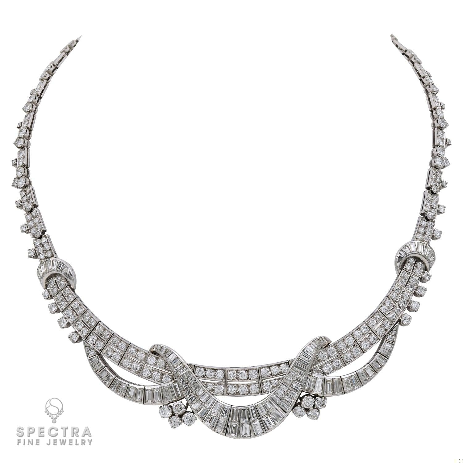 Vintage 32.50 cts. Diamond Necklace in Platinum