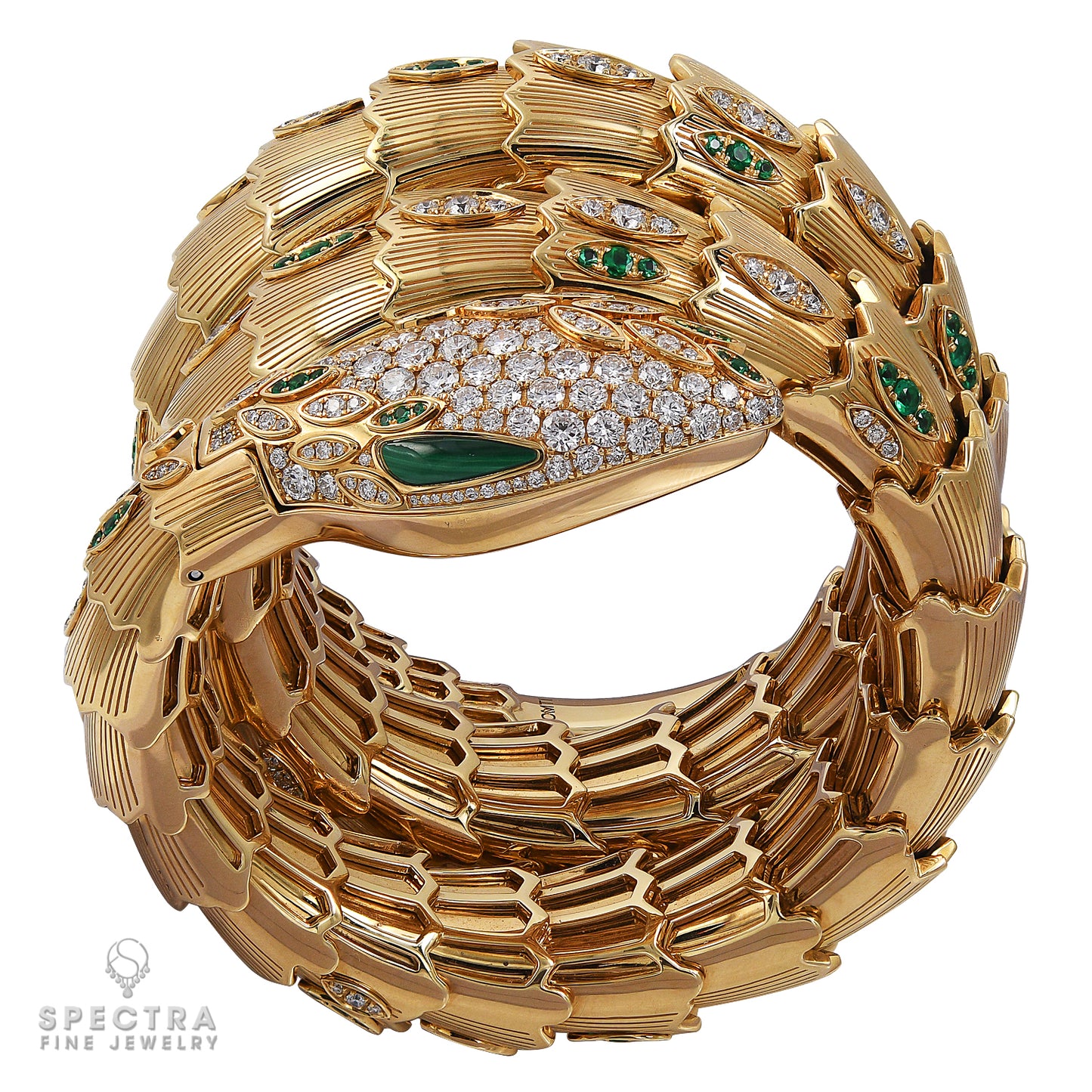 Bulgari Serpenti Emerald Diamond Bracelet-Watch