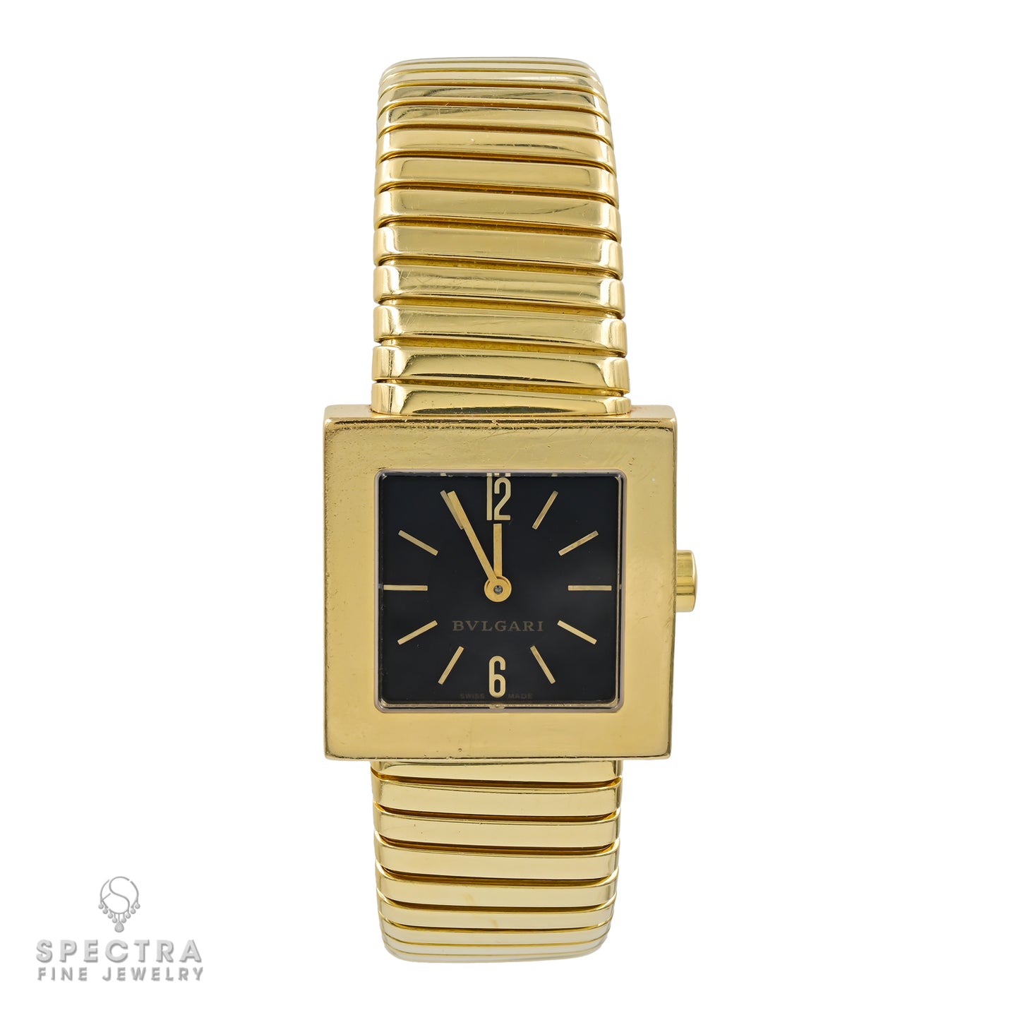 Bulgari Quadrato Tubogas Vintage 22mm Timepiece Watch