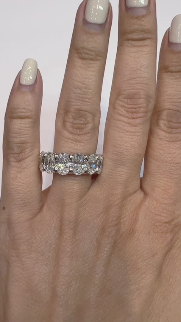 Spectra Fine Jewelry 11.73 cts. Oval Diamond Eternity Wedding Band