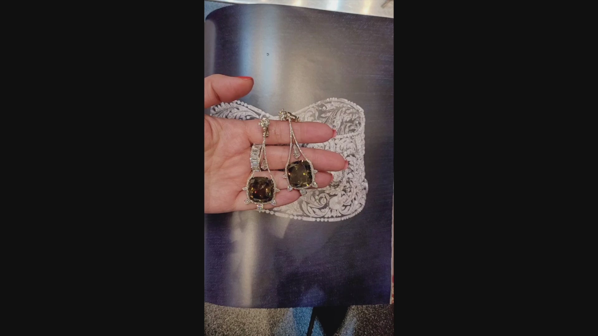 Spectra Fine Jewelry Yellow Brown Fancy Diamond Drop Earrings