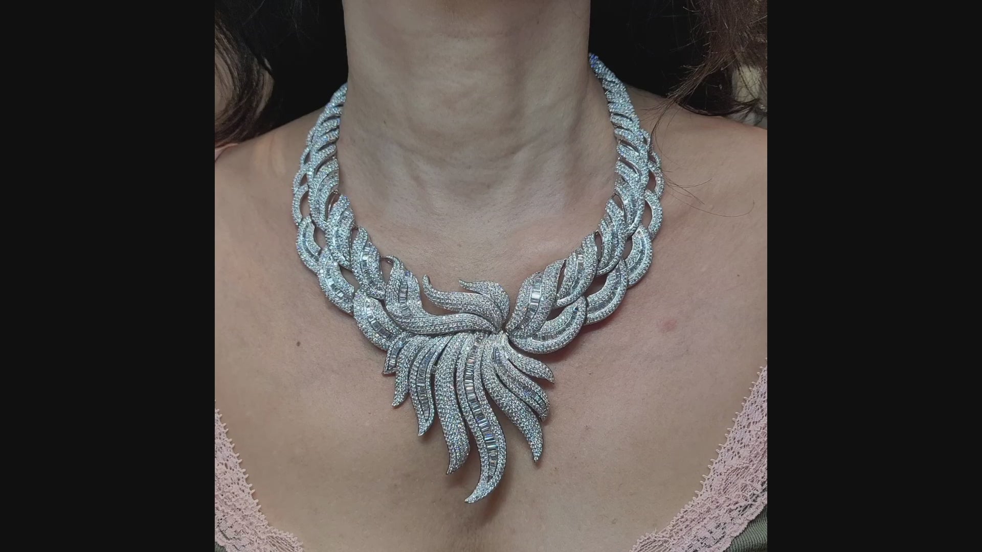 Spectra Fine Jewelry 48.86 Carat Diamond Necklace in Platinum