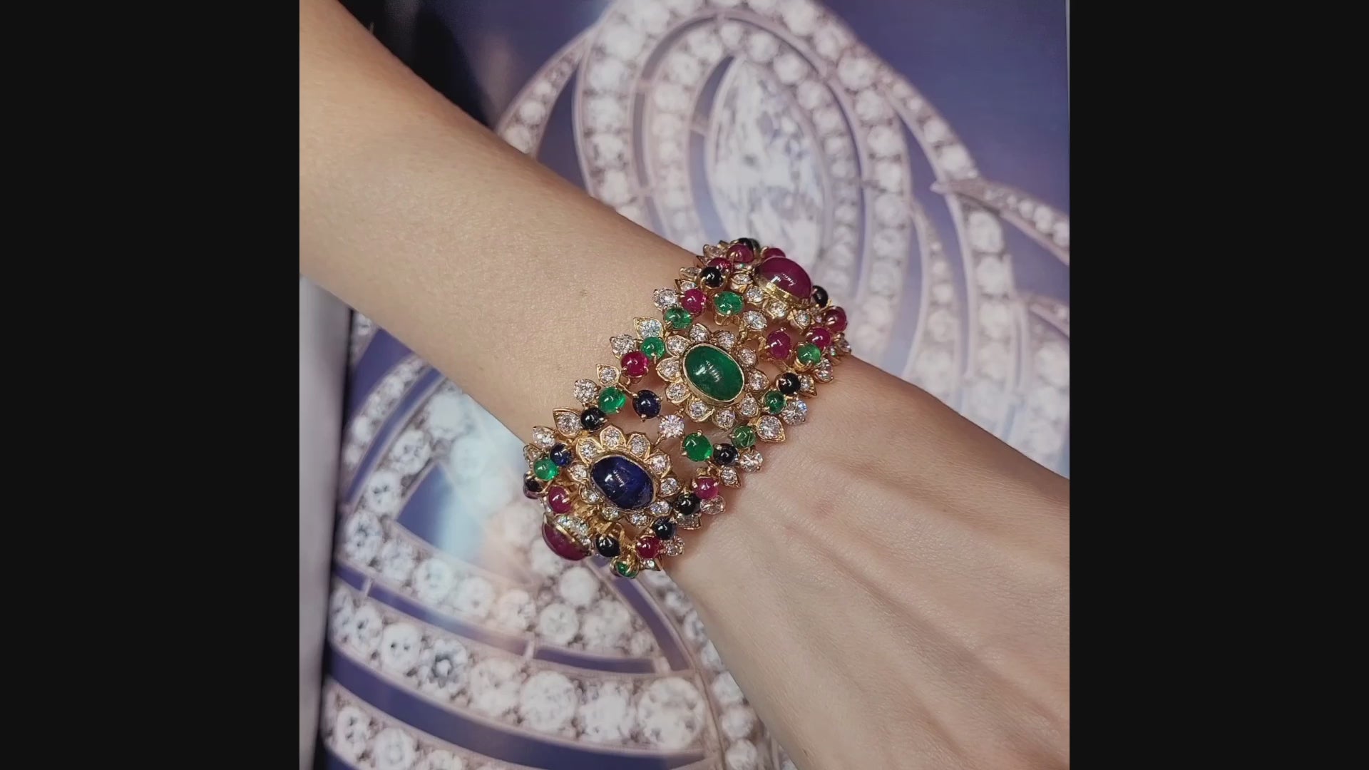 Van Cleef & Arpels Tapestry Diamond & Gemstone Bracelet – Estate