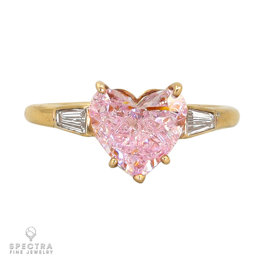 Cartier Pink Heart Diamond Dinner Engagement Ring 2.02ct
