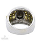 1.80ct Greenish Gray Pear Shaped and 2.10cts Fancy Vivid Yellow Diamond Ring