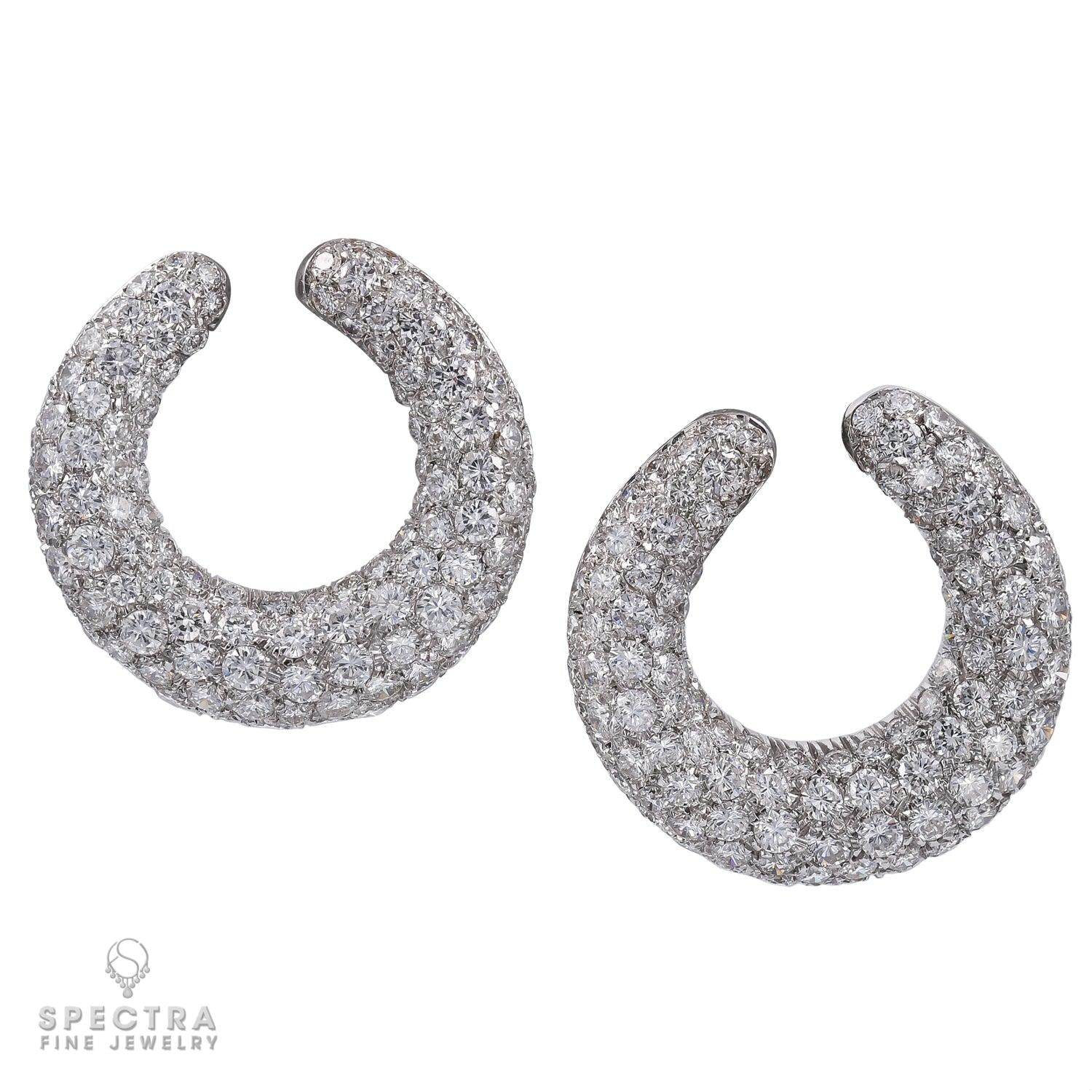 18.19 carats Diamond Pavé Earrings