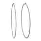 18k White Gold and Diamond Hoop Earrings