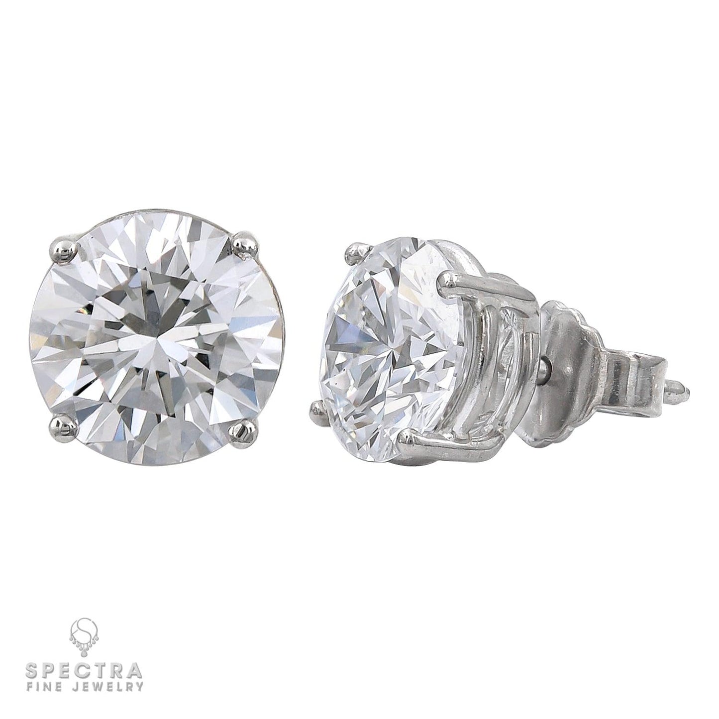 Spectra Fine Jewelry 2.01ct Total Round Diamond Stud Earrings