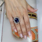 Spectra Fine Jewelry 11.43 ct. No Heat Ceylon Sapphire Ring