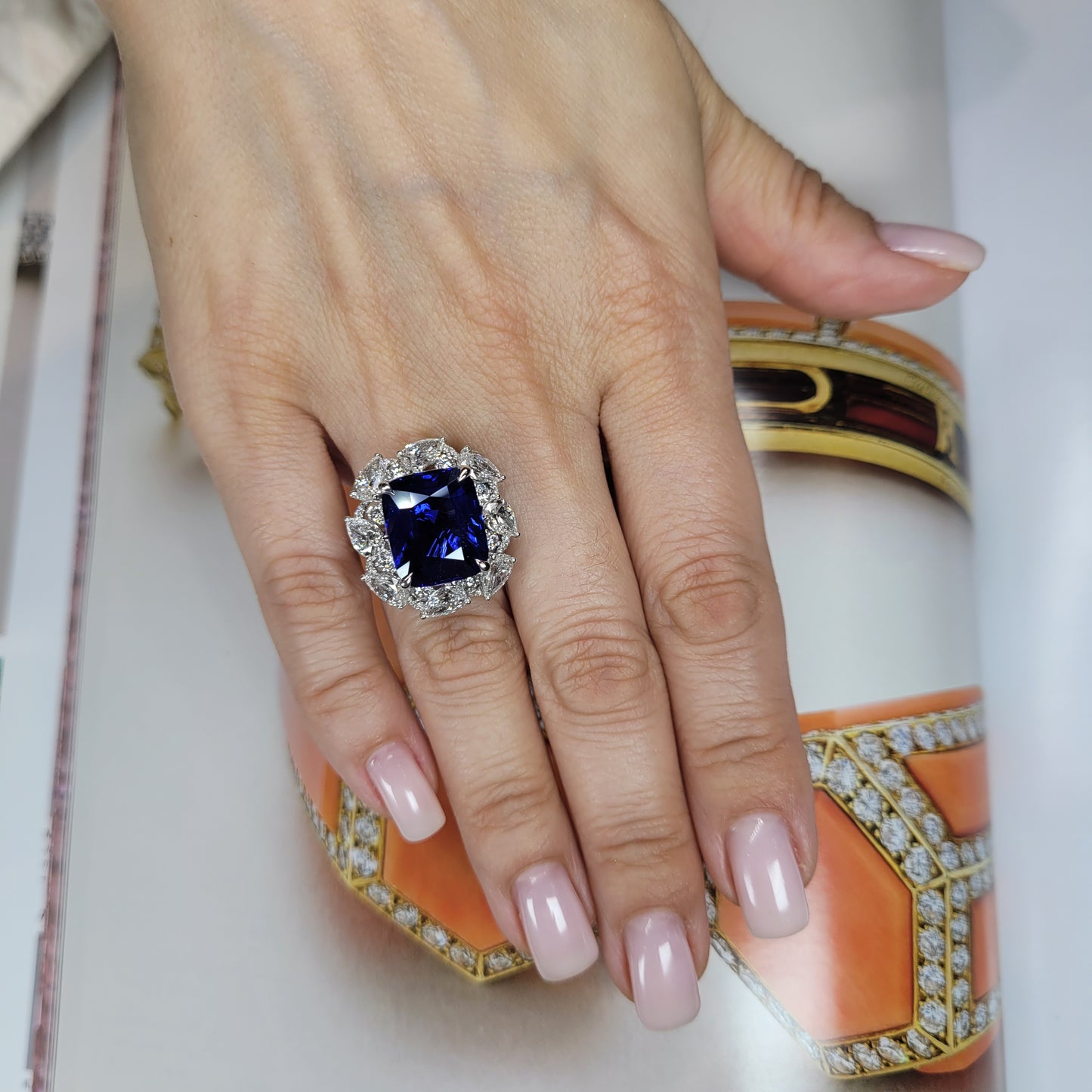 Spectra Fine Jewelry 11.43 ct. No Heat Ceylon Sapphire Ring