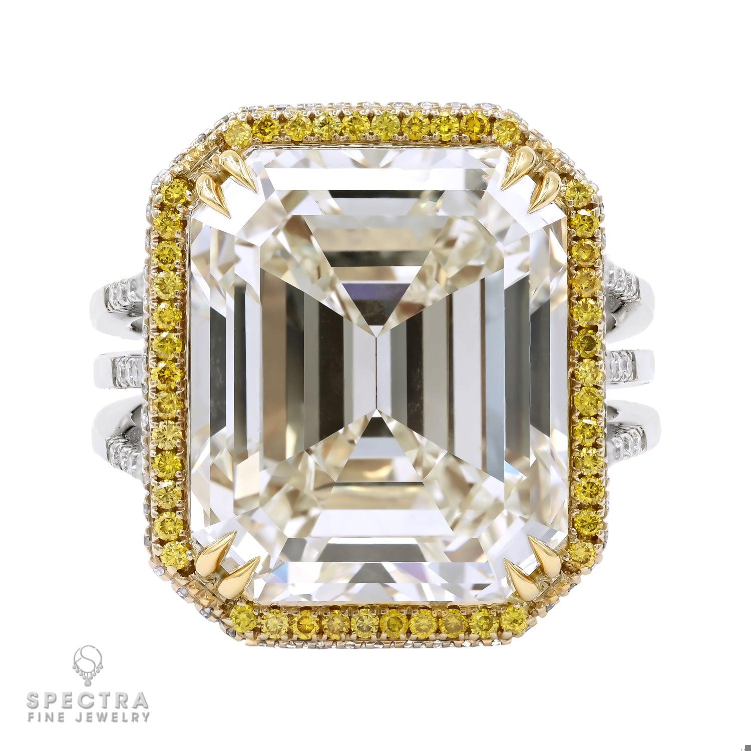 25.14 ct. Emerald-Cut Diamond Gold Ring