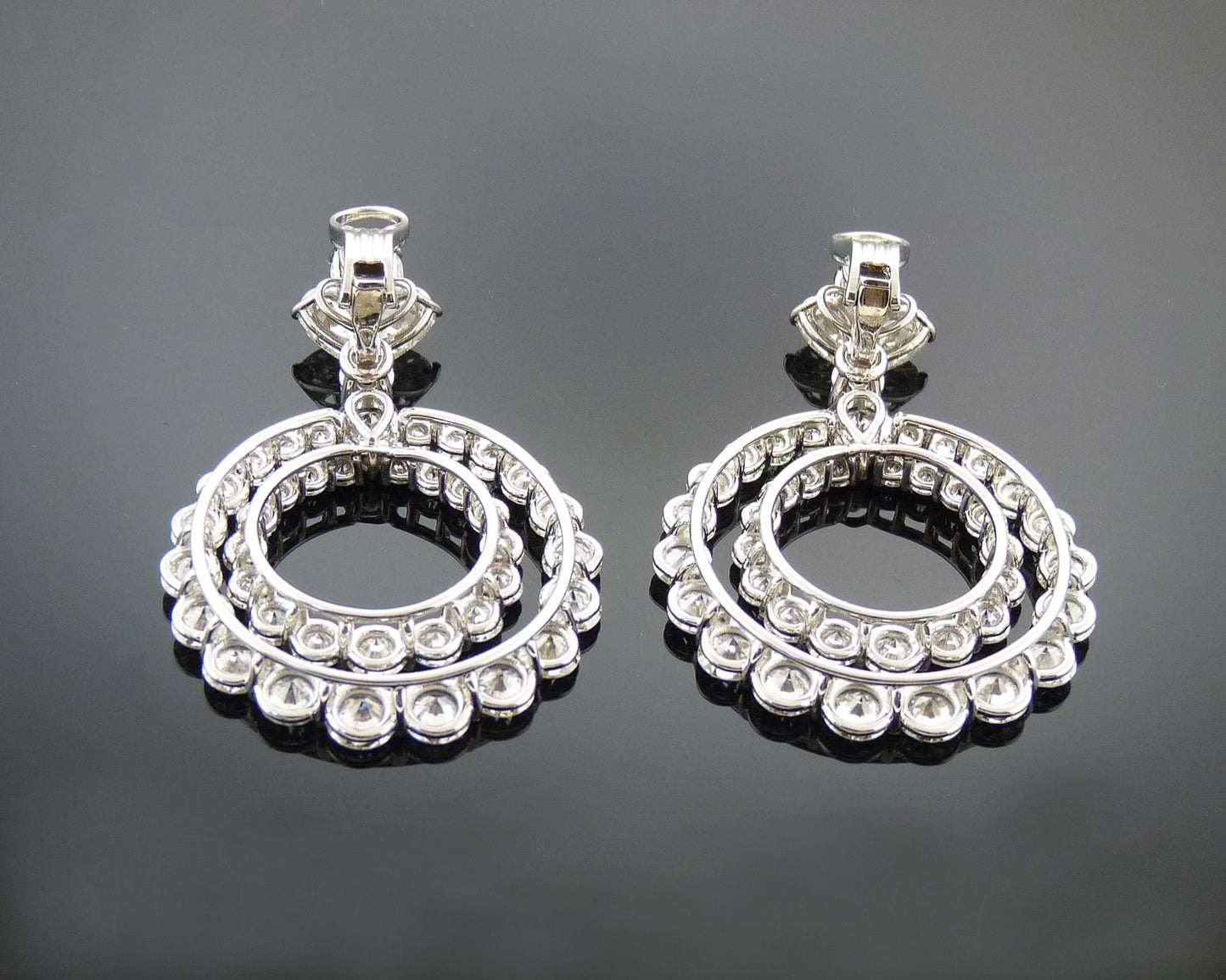 35 Carat Diamond Double Hoop Earrings