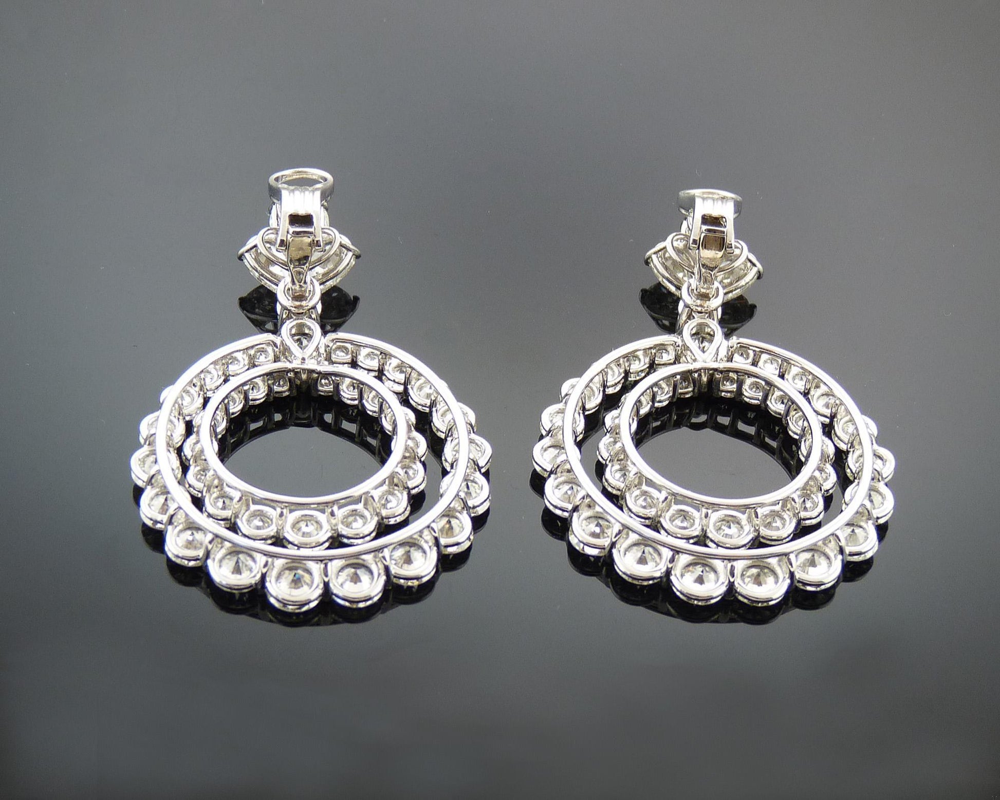 35 Carat Diamond Double Hoop Earrings