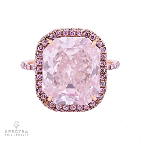7.09ct Fancy Pink Diamond 18k Rose Gold Ring