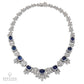 70 cts. Sapphire and Diamond 18K White Gold Necklace