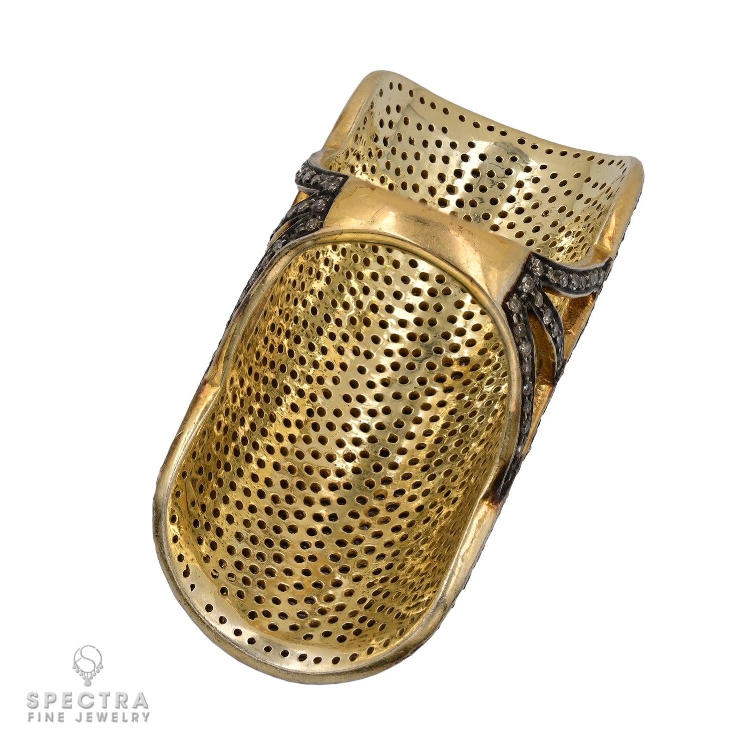 A Cocktail Ring with Black Diamond Pave in 18kt Gold