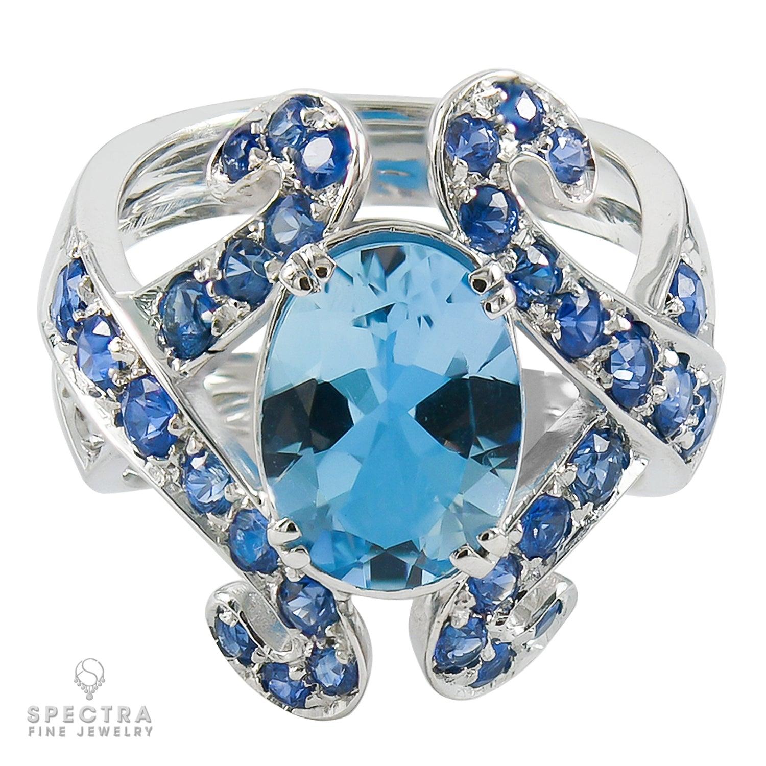 Adamas Aquamarine Sapphire Diamond Ring