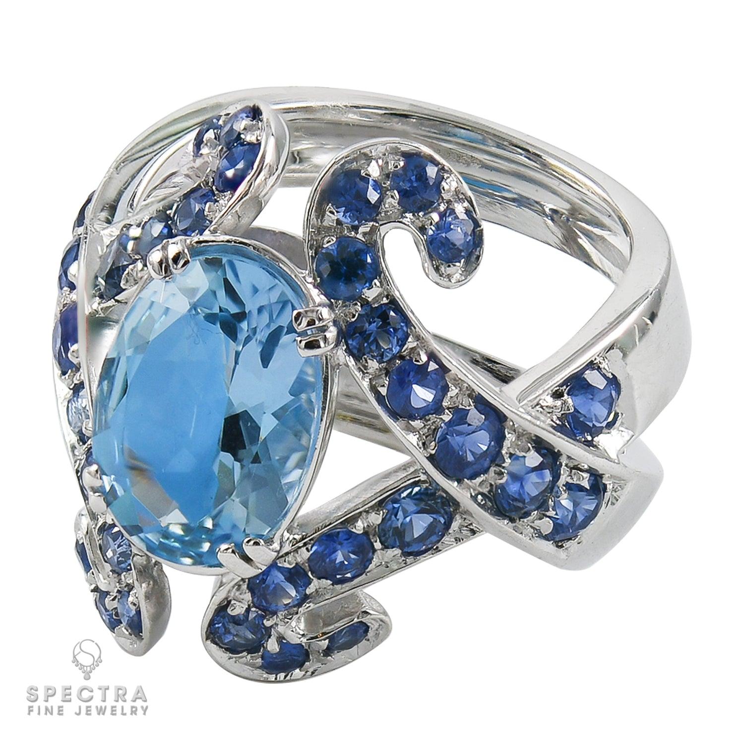 Adamas Aquamarine Sapphire Diamond Ring