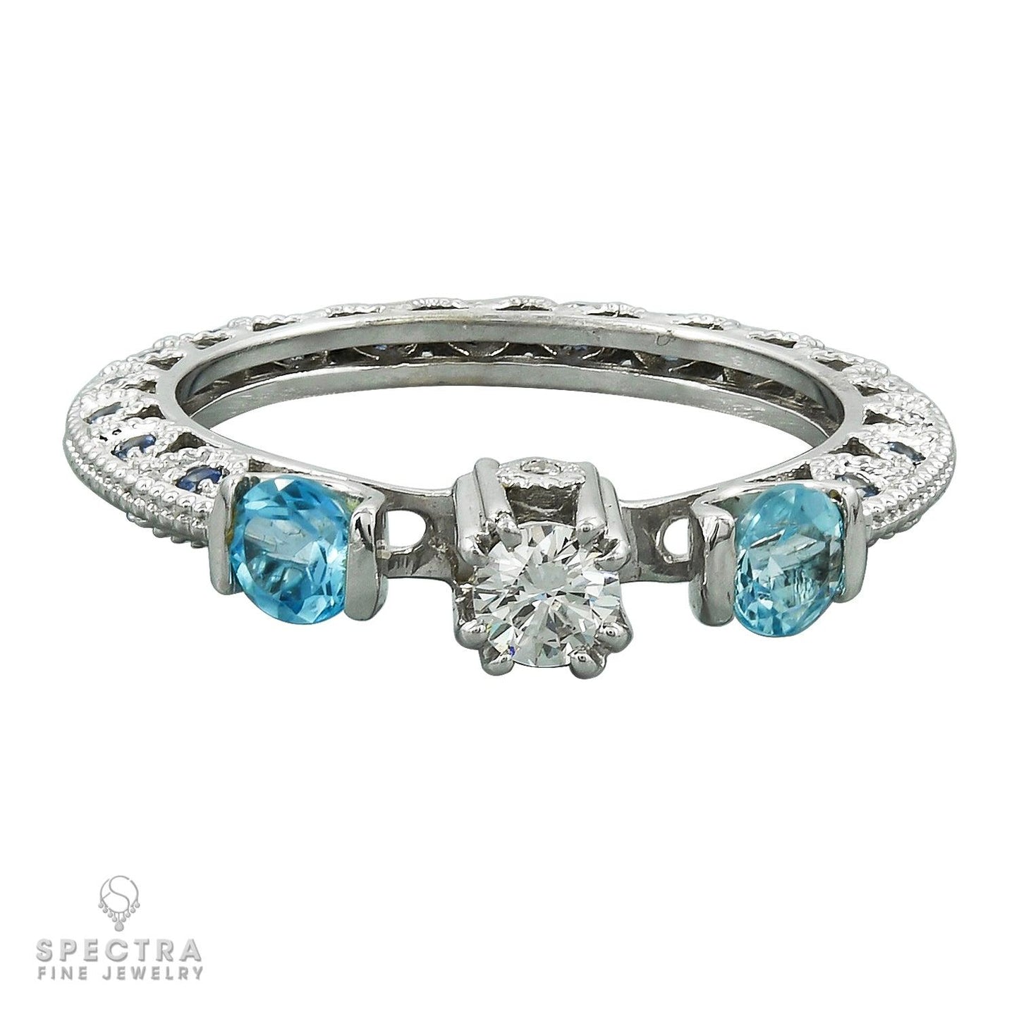 Adamas Contemporary Diamond Topaz Dinner Ring