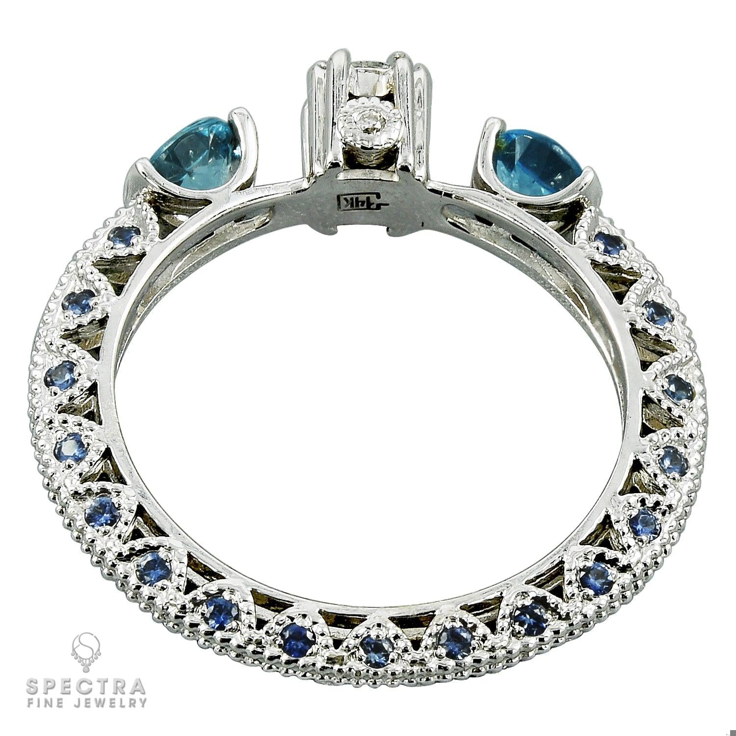 Adamas Contemporary Diamond Topaz Dinner Ring