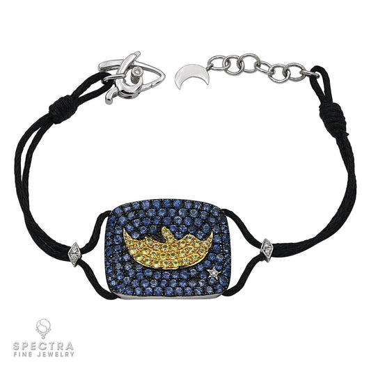 Adamas Signature Bracelet: Blue and yellow Sapphire with Diamonds
