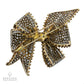 Antique Victorian Diamond Pave Bow Brooch