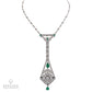 Art Deco Diamond Lavalier Watch Necklace