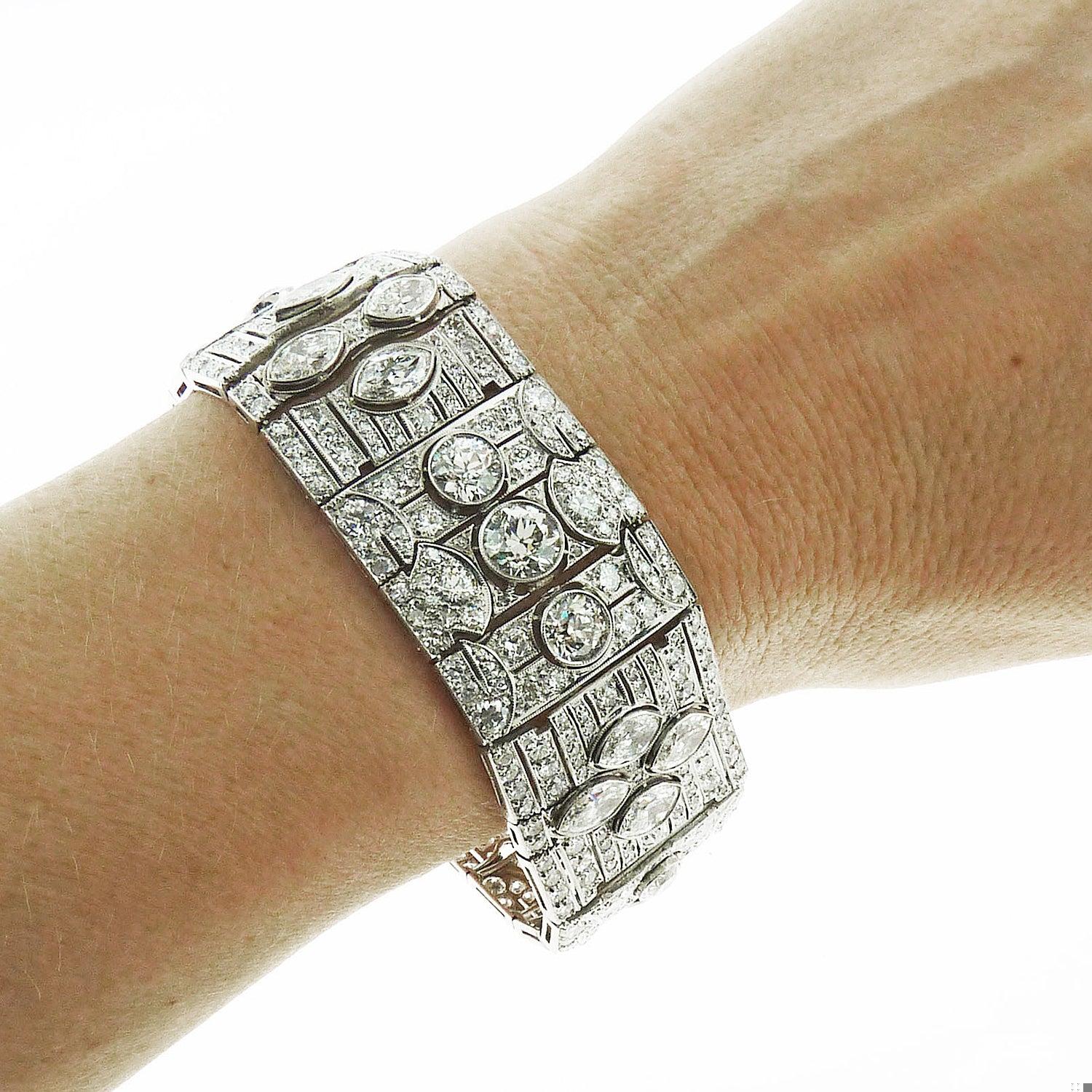 Art Deco Diamond and Platinum Bracelet