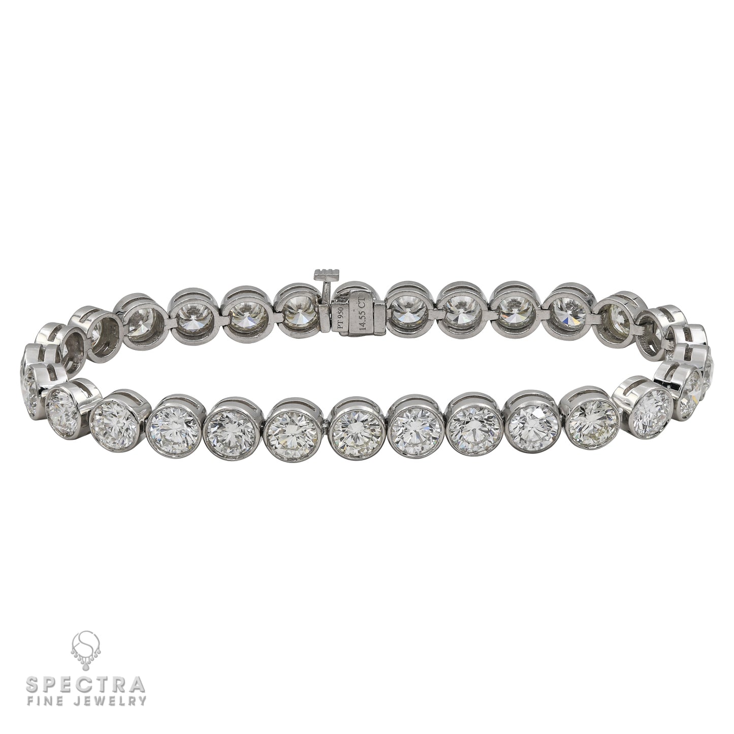 Spectra Fine Jewelry Diamond Bezel Tennis Bracelet 14.55ct
